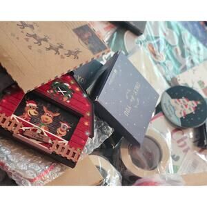 Huge Christmas Family Craft card game & Decor Bundle 🎄 130+ Pieces Resale Lot